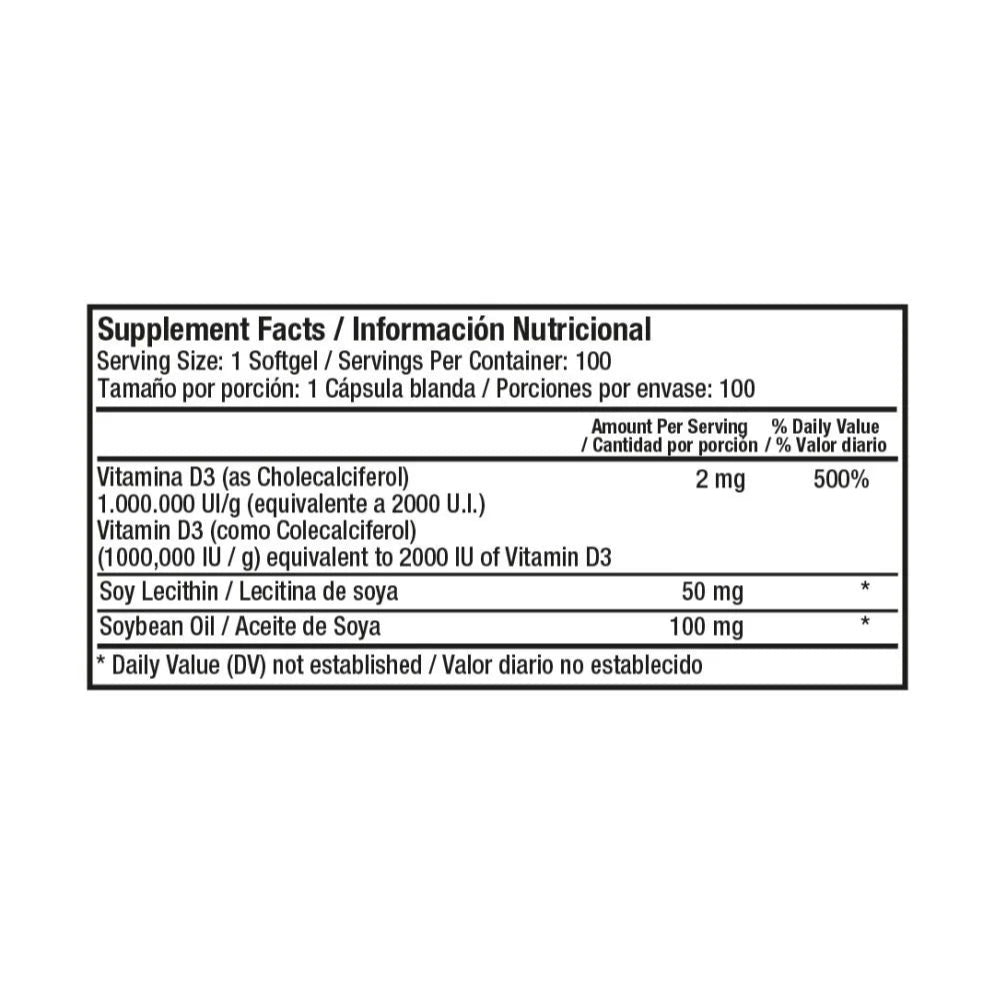 ABSORB D3 100 SOFTGELS