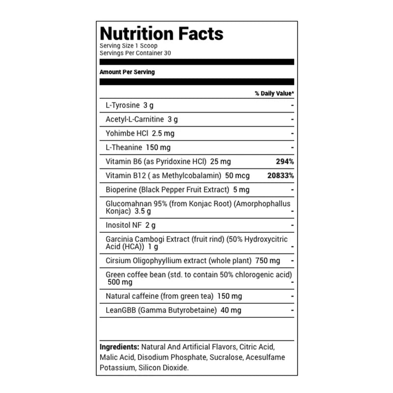 BURN THERMOGENIC POWDER