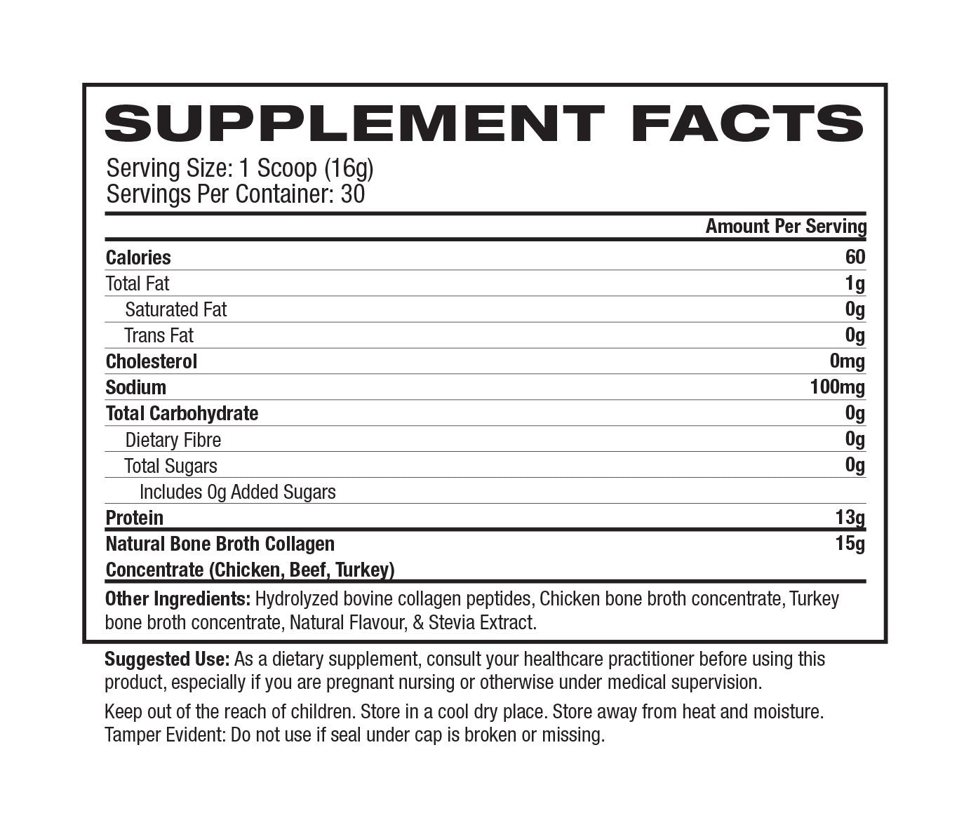 BONE BROTH COLLAGEN GASPARI NUTRITION 30 SERV