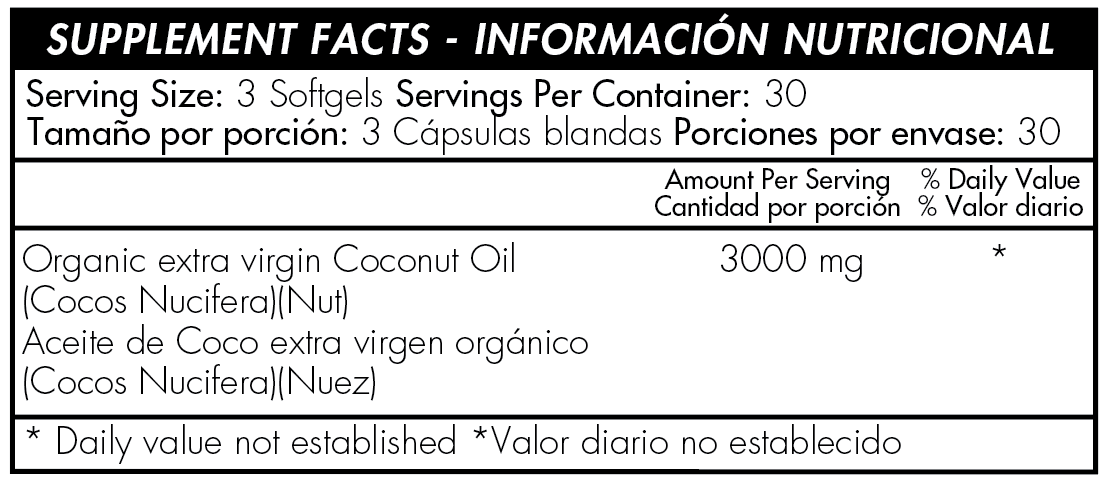 COCONUT OIL 300MG 90 SOFTGELS