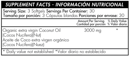 COCONUT OIL 300MG 90 SOFTGELS